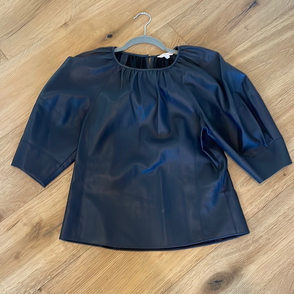 100% real leather top
